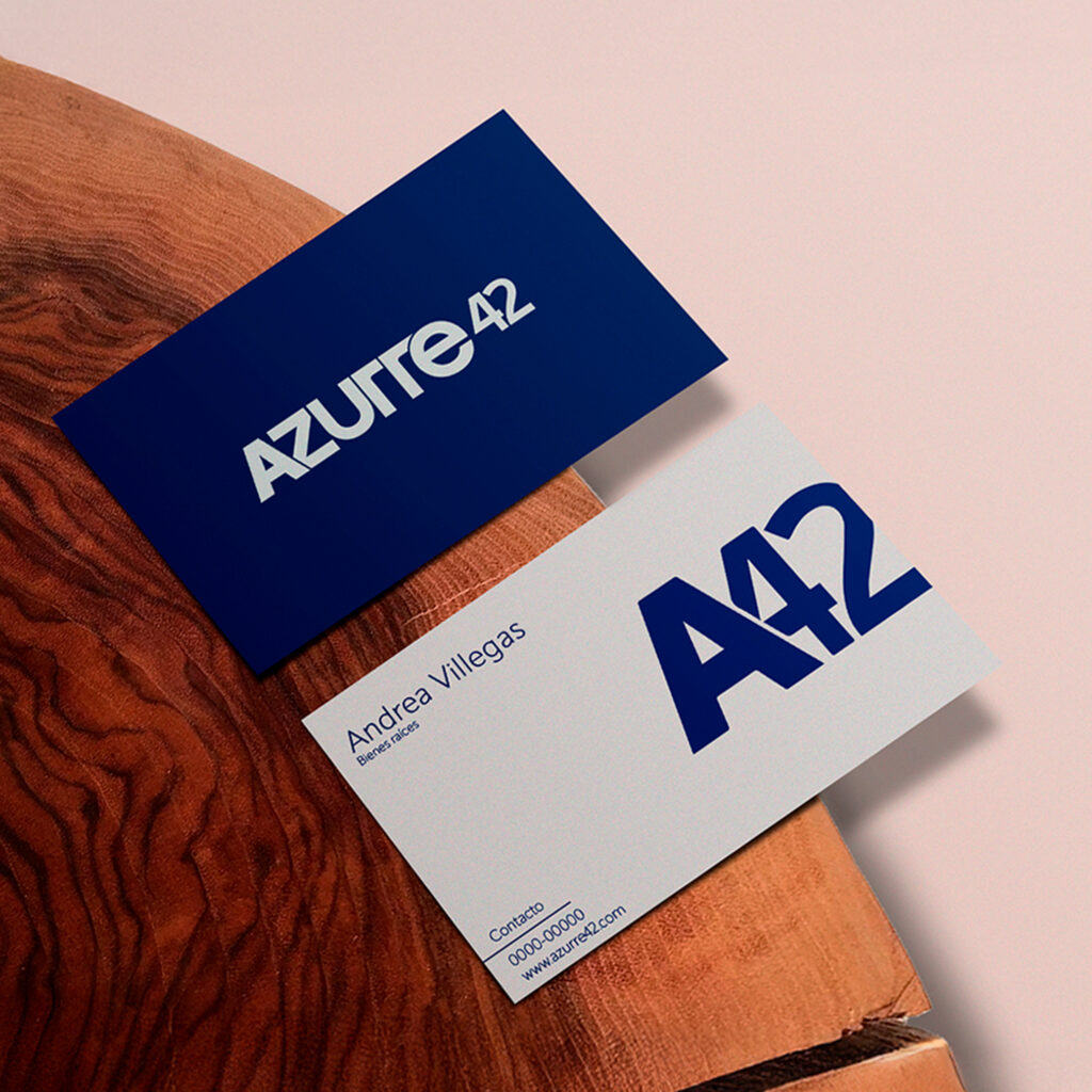 Azurre 42 - Aplicación de marca en tarjetas de presentación